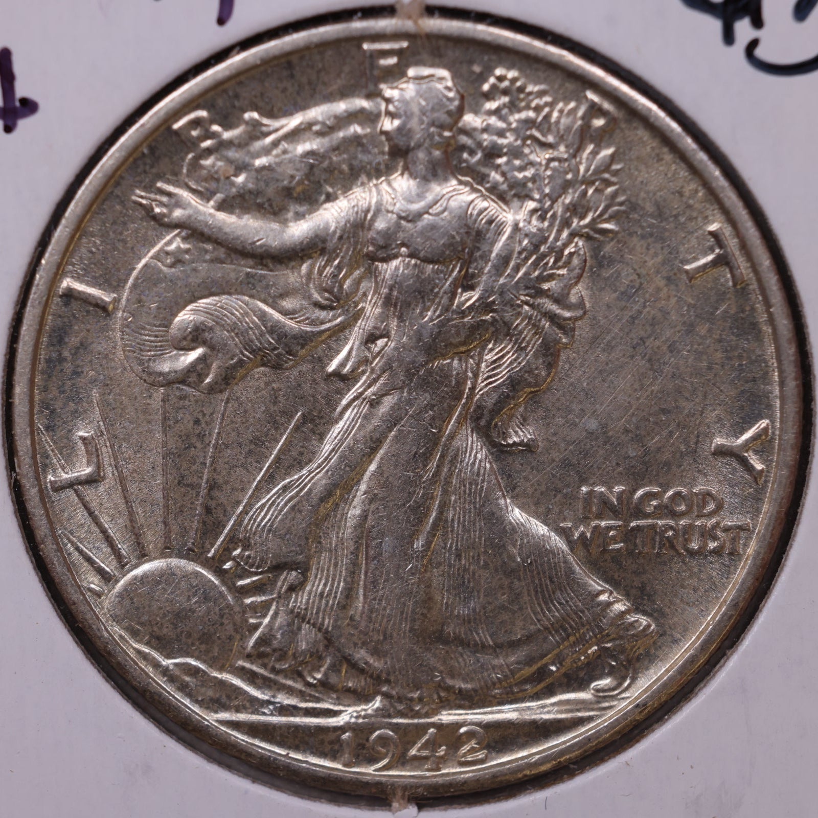 1942-S Walking Liberty Half Dollar, Extra Fine+ Circulated Coin, Store #HR353