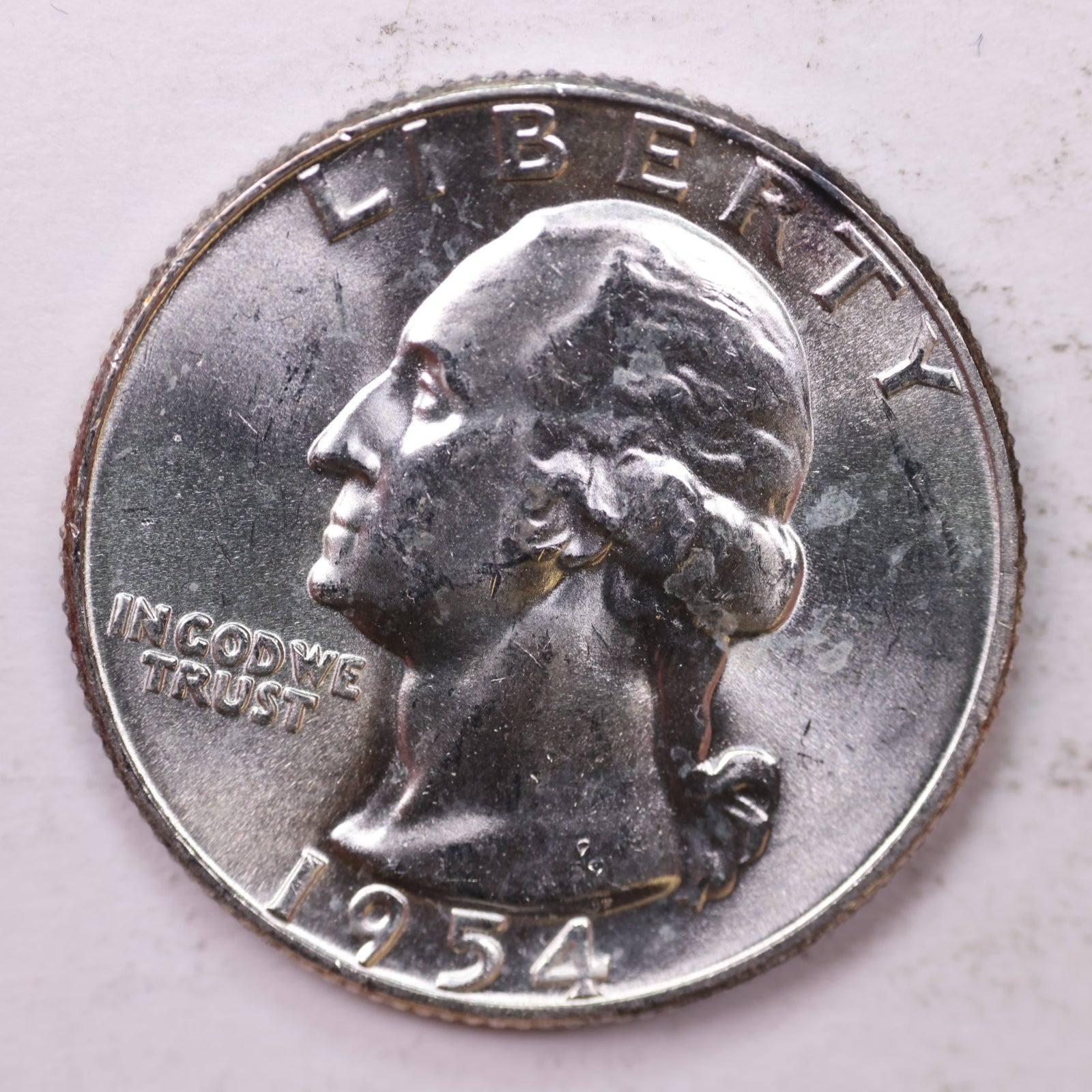 1954 Washington Silver Quarter, Mint State Uncirculated Coin, Store #QR1760