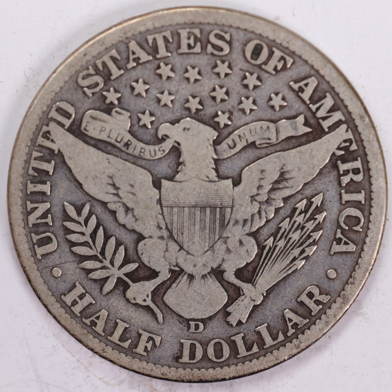 1912-D Barber Half Dollar, Very Good Circulated Coin, Store #HR0993
