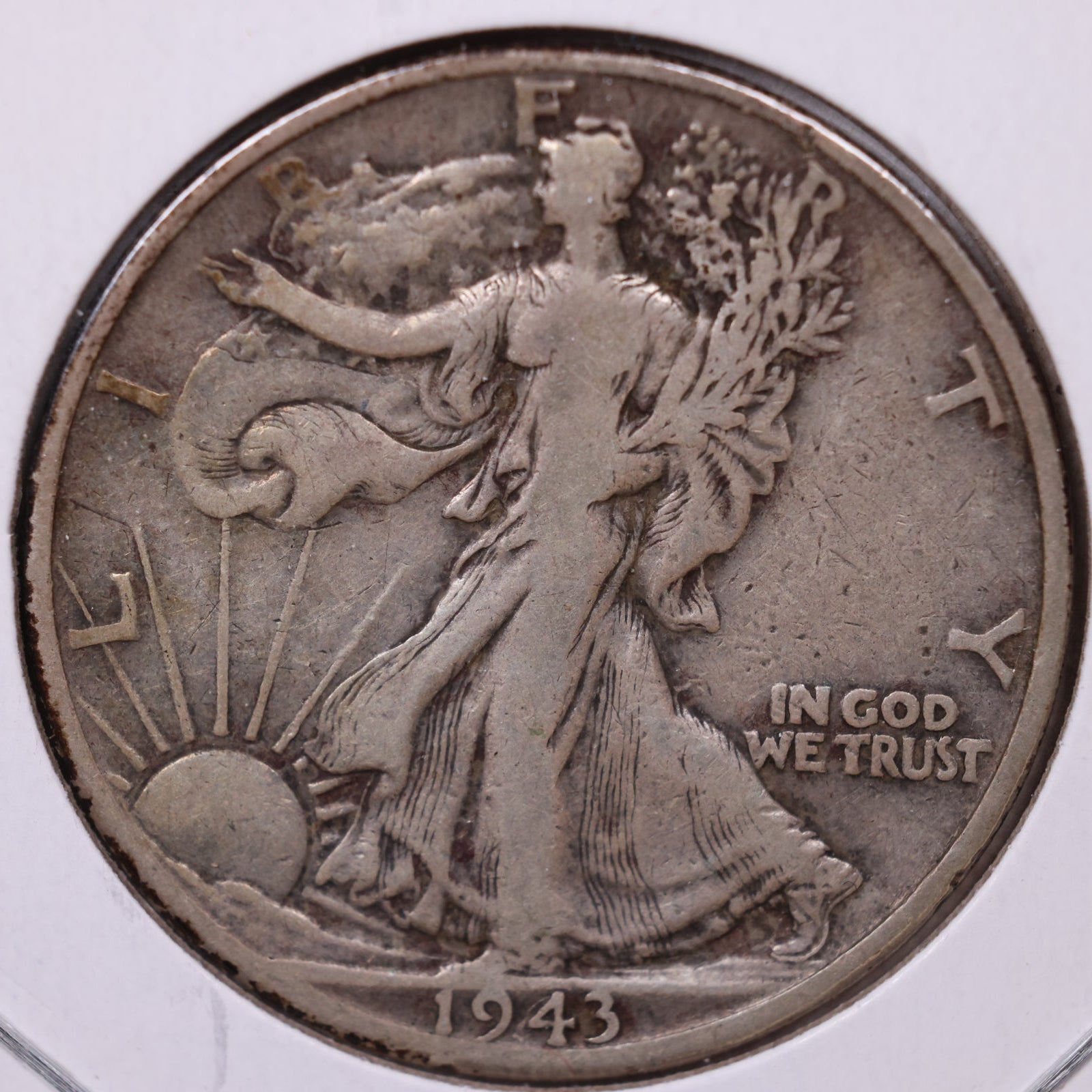 1943-D Walking Liberty Half Dollar, Fine Circulated Coin, Store #HR380