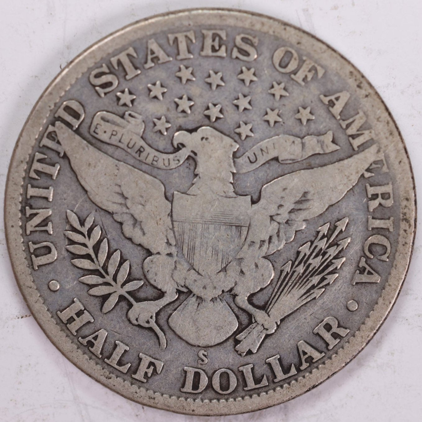 1913-S Barber Half Dollar, Very Good Circulated Coin, Store #HR1013