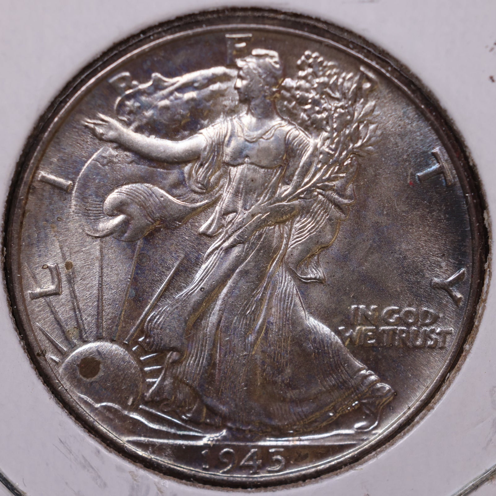 1945 Walking Liberty Half Dollar, Mint State Uncirculated Coin, Store #HR404