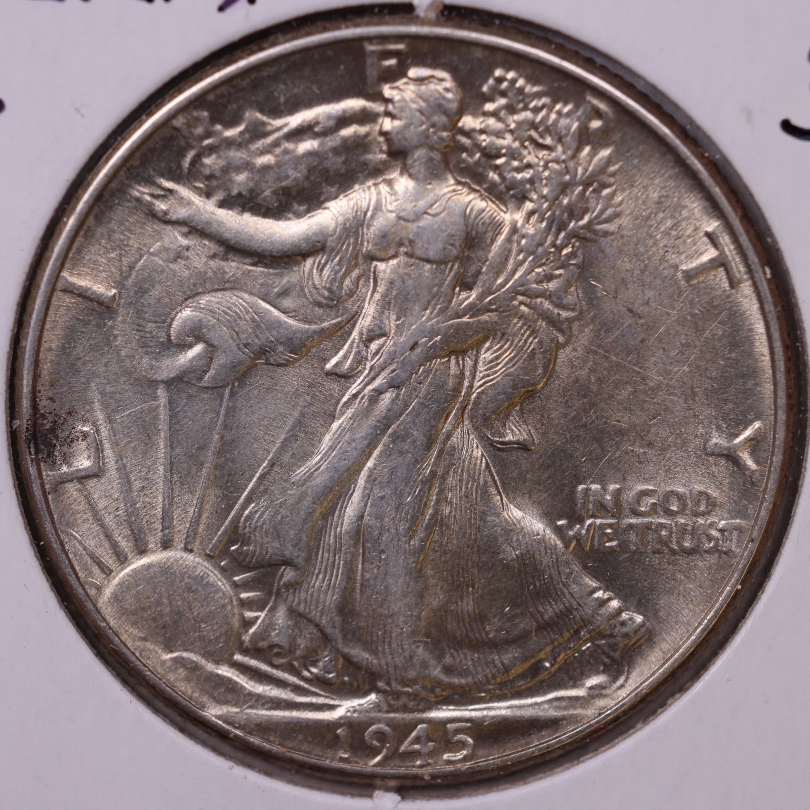 1945 Walking Liberty Half Dollar, Extra Fine Circulated Coin, Store #HR413