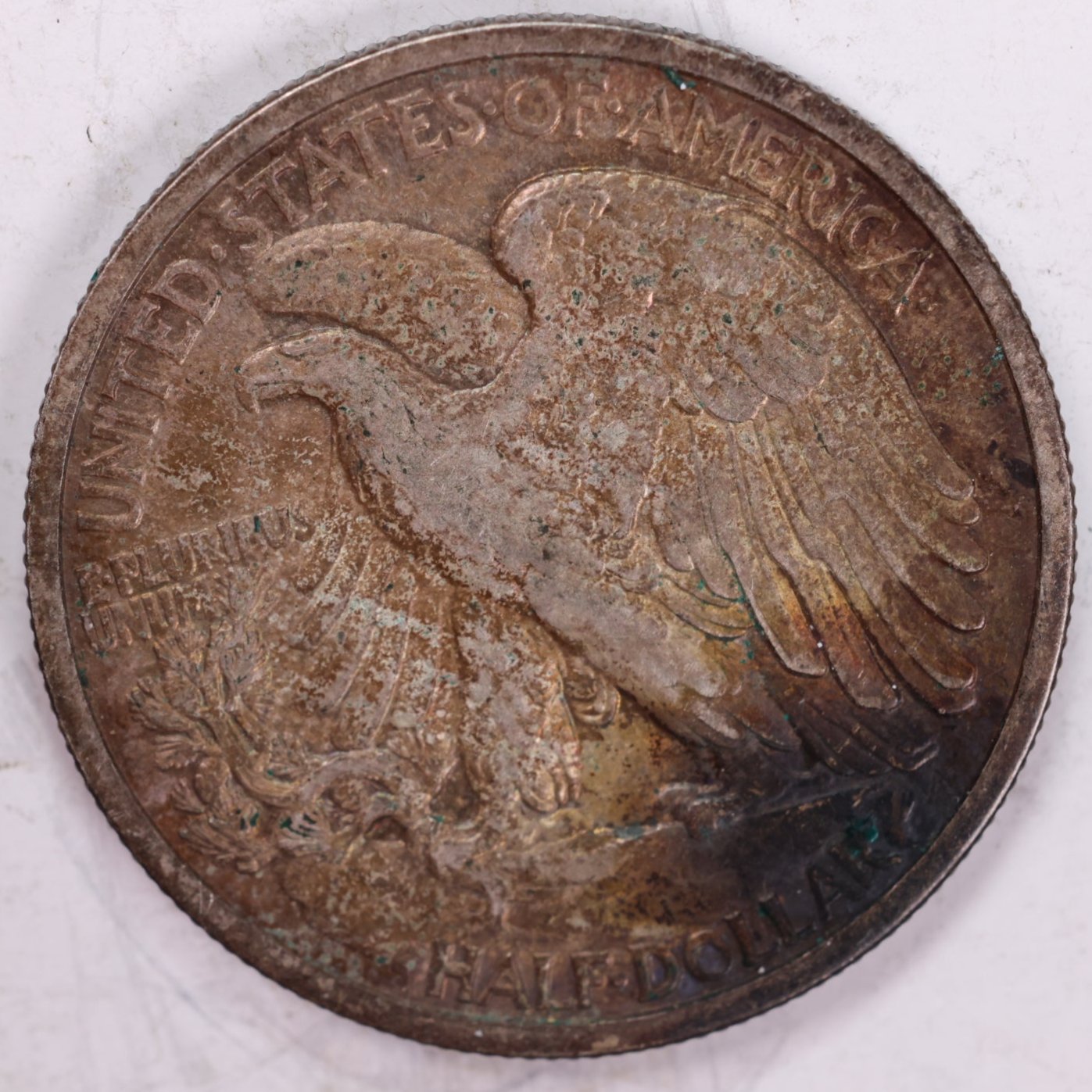 1916-D Walking Liberty Half Dollar, About Uncirculated Coin, Store #HR1045.