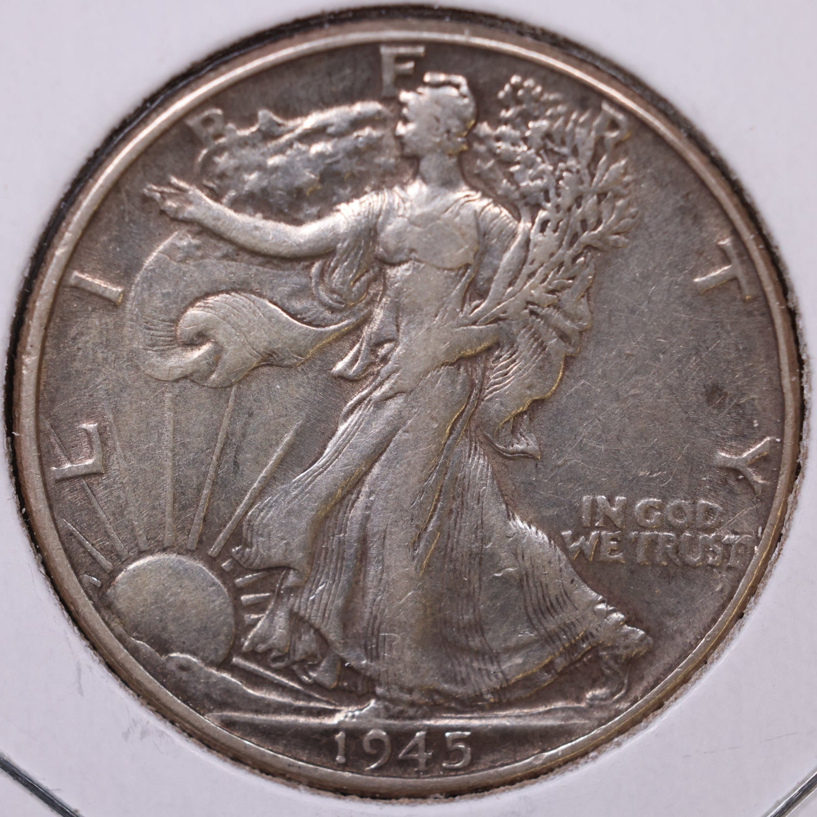 1945 Walking Liberty Half Dollar, Extra Fine Circulated Coin, Store #HR426