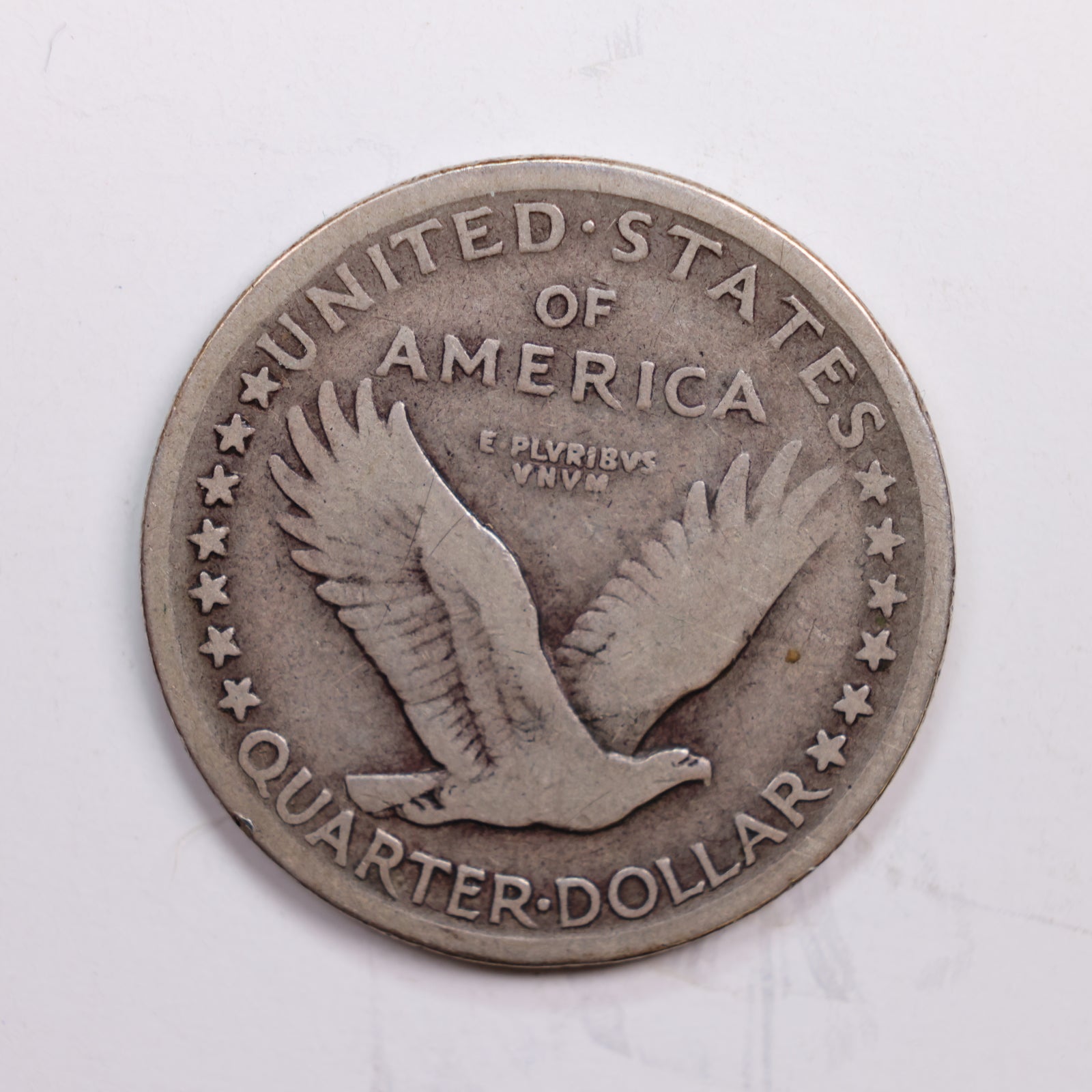1917 Standing Liberty Silver Quarter., Type-1, Fine Circulated Coin., Store #QR0276.