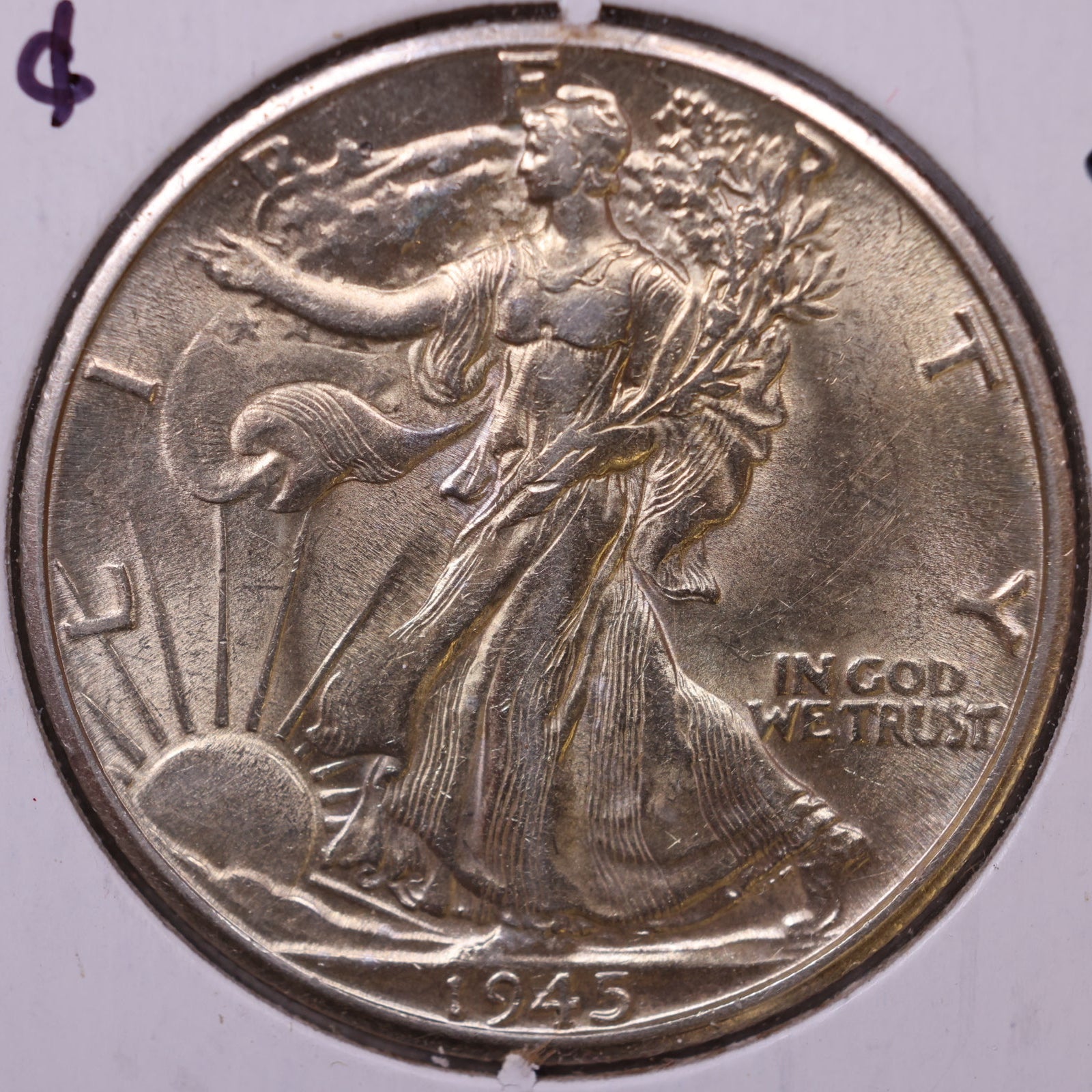 1945-D Walking Liberty Half Dollar, Very Fine Circulated Coin, Store #HR444