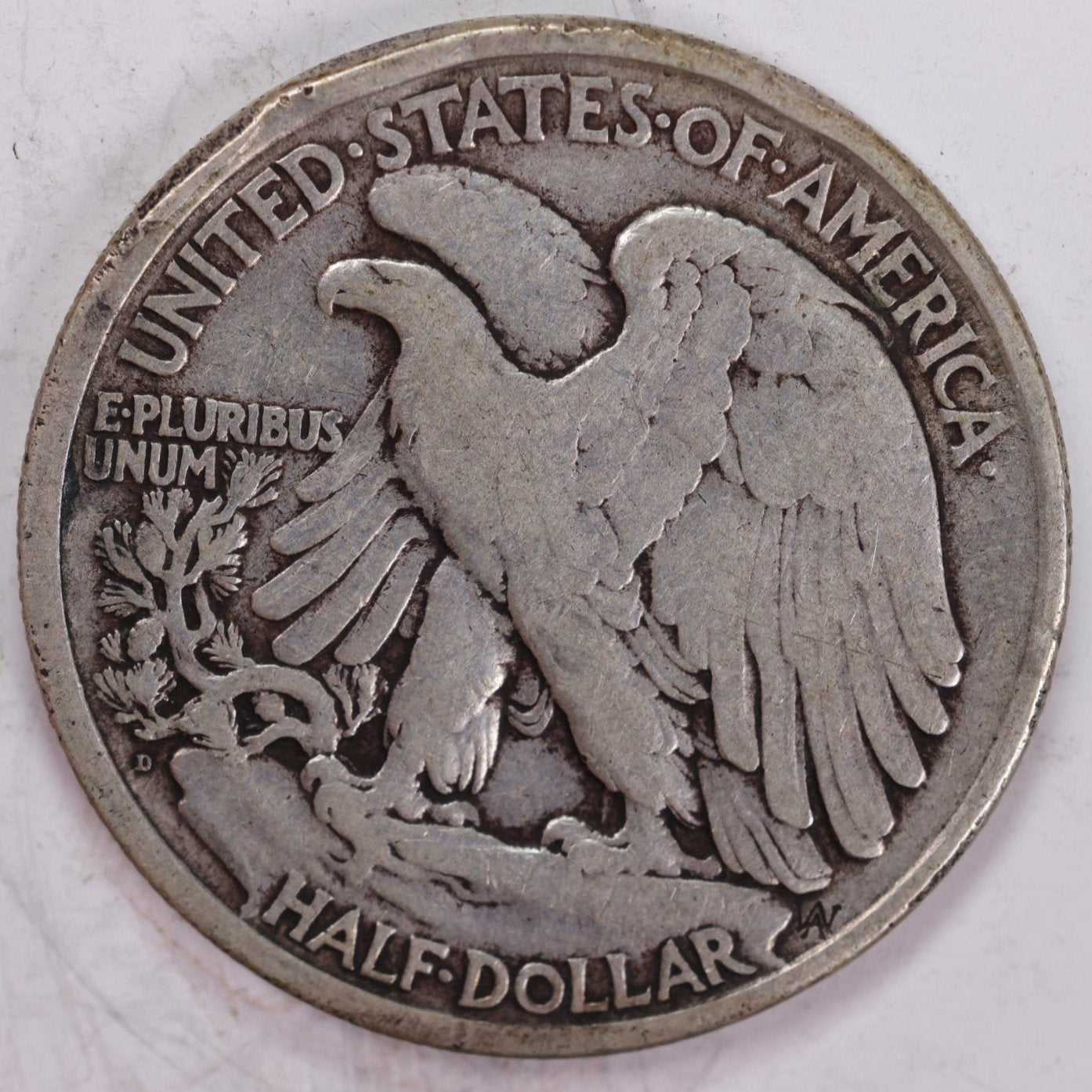 1918-D Walking Liberty Half Dollar, Very Fine Circulated Coin, Details, Store #HR1330