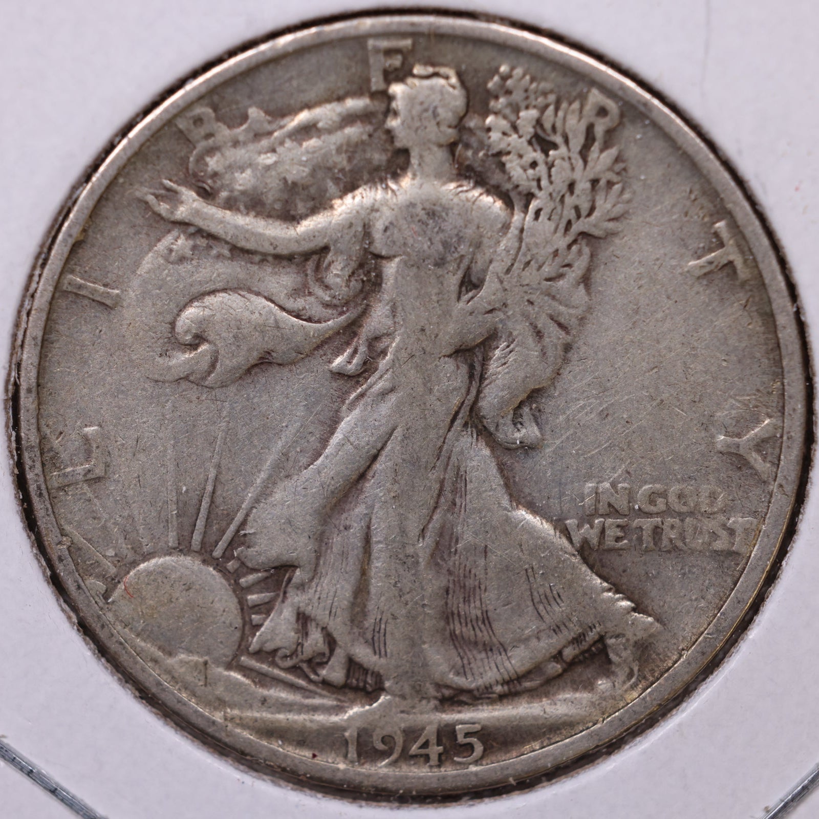 1945-S Walking Liberty Half Dollar, Fine Circulated Coin, Store #HR455
