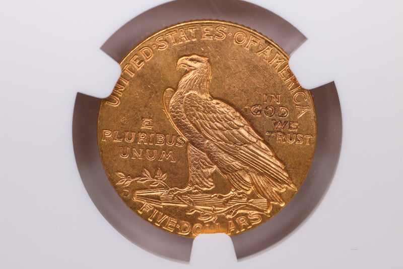 1909-D $5 Gold Indian., NGC Certified., Affordable Collectible Coins. Sale