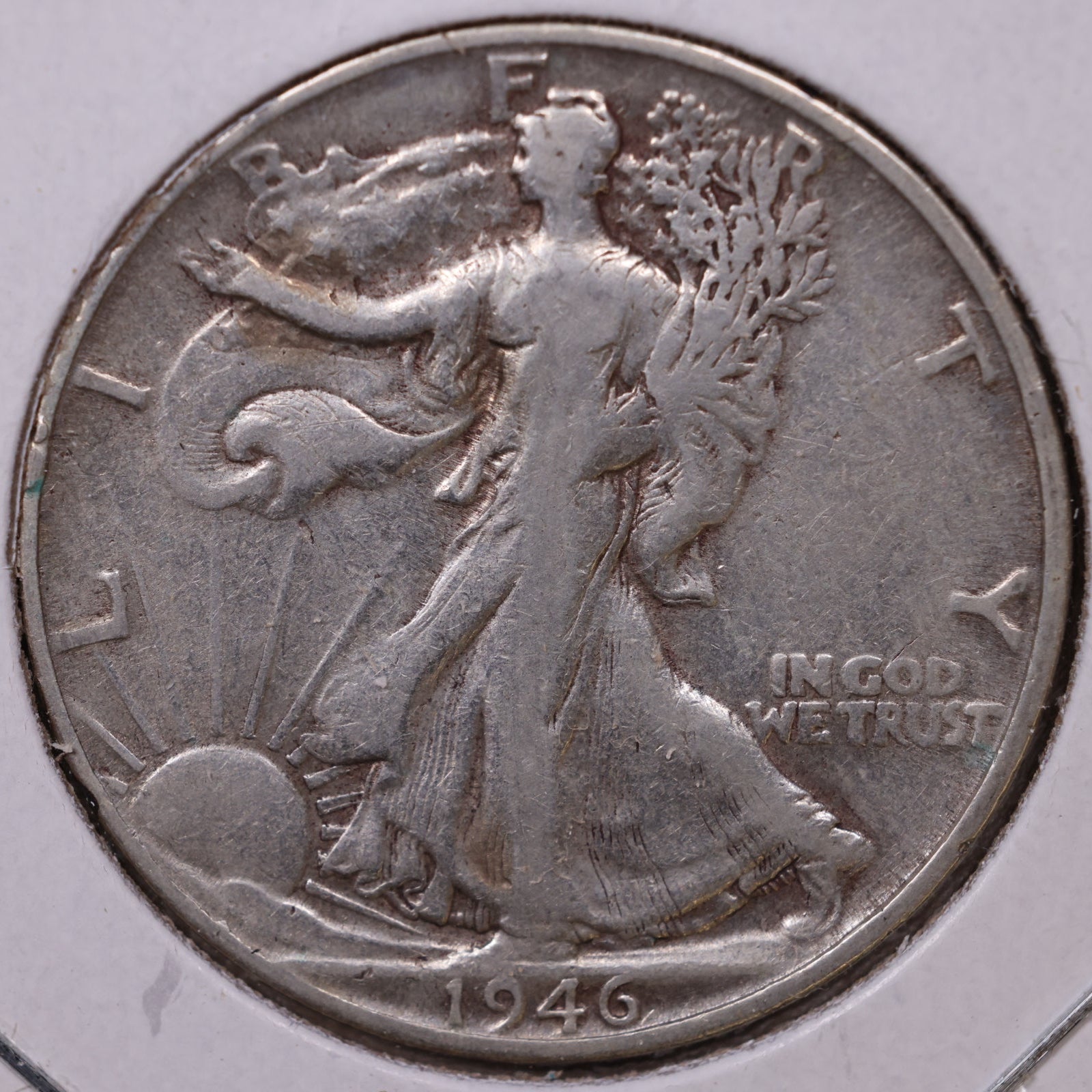 1946 Walking Liberty Half Dollar, Fine Circulated Coin, Store #HR465
