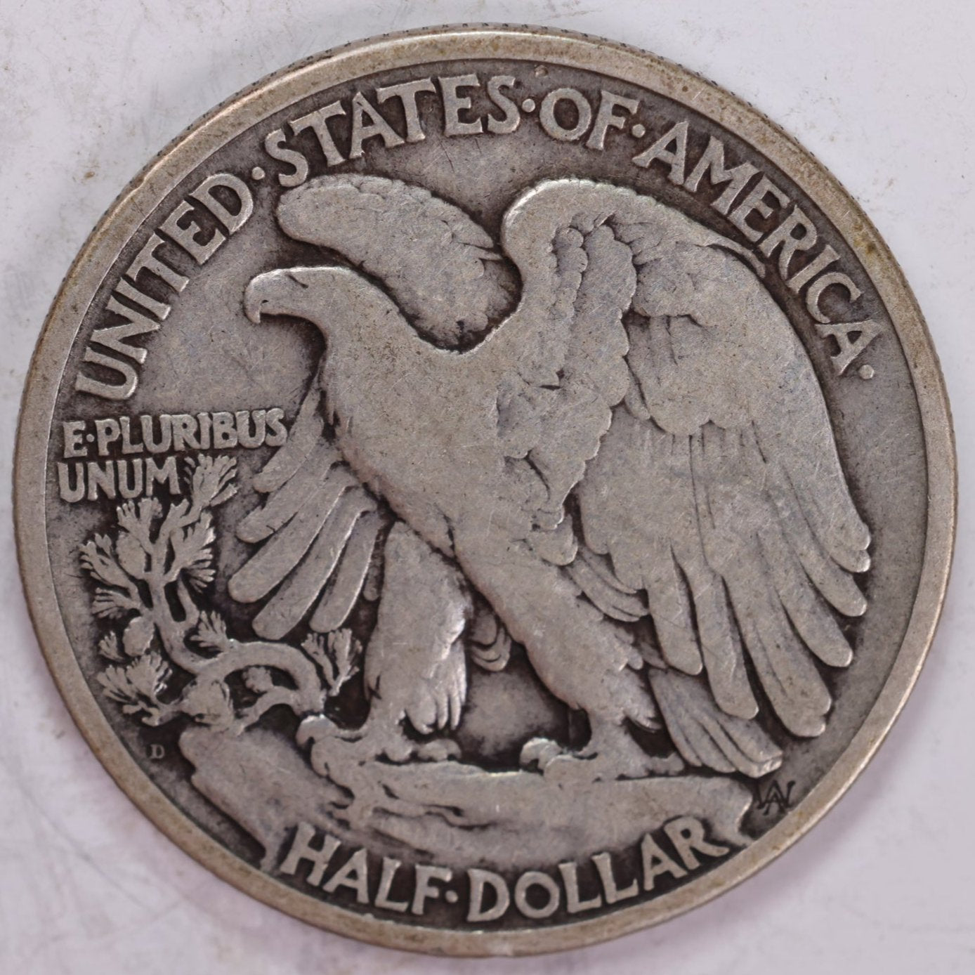 1921-D Walking Liberty Half Dollar, Fine+ Circulated Coin, Store #HR1809