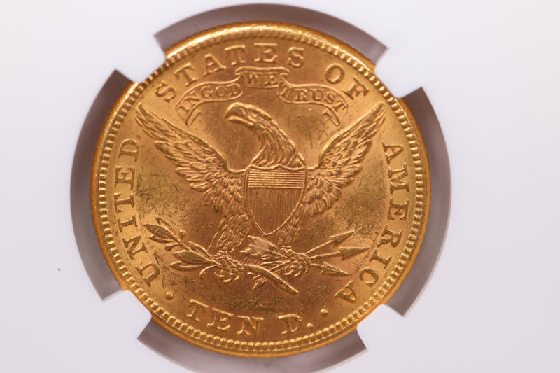 1882 $10., Gold Liberty., NGC Certified., Affordable Collectible Coins. Sale