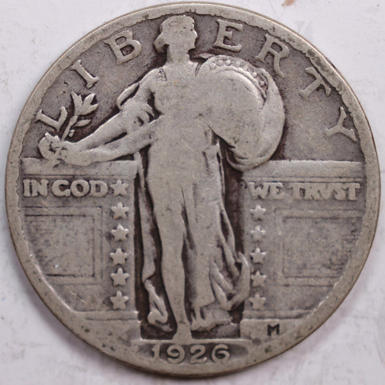1926 Standing Liberty Quarter, Very Good Circulated Coin, Store #QR0322