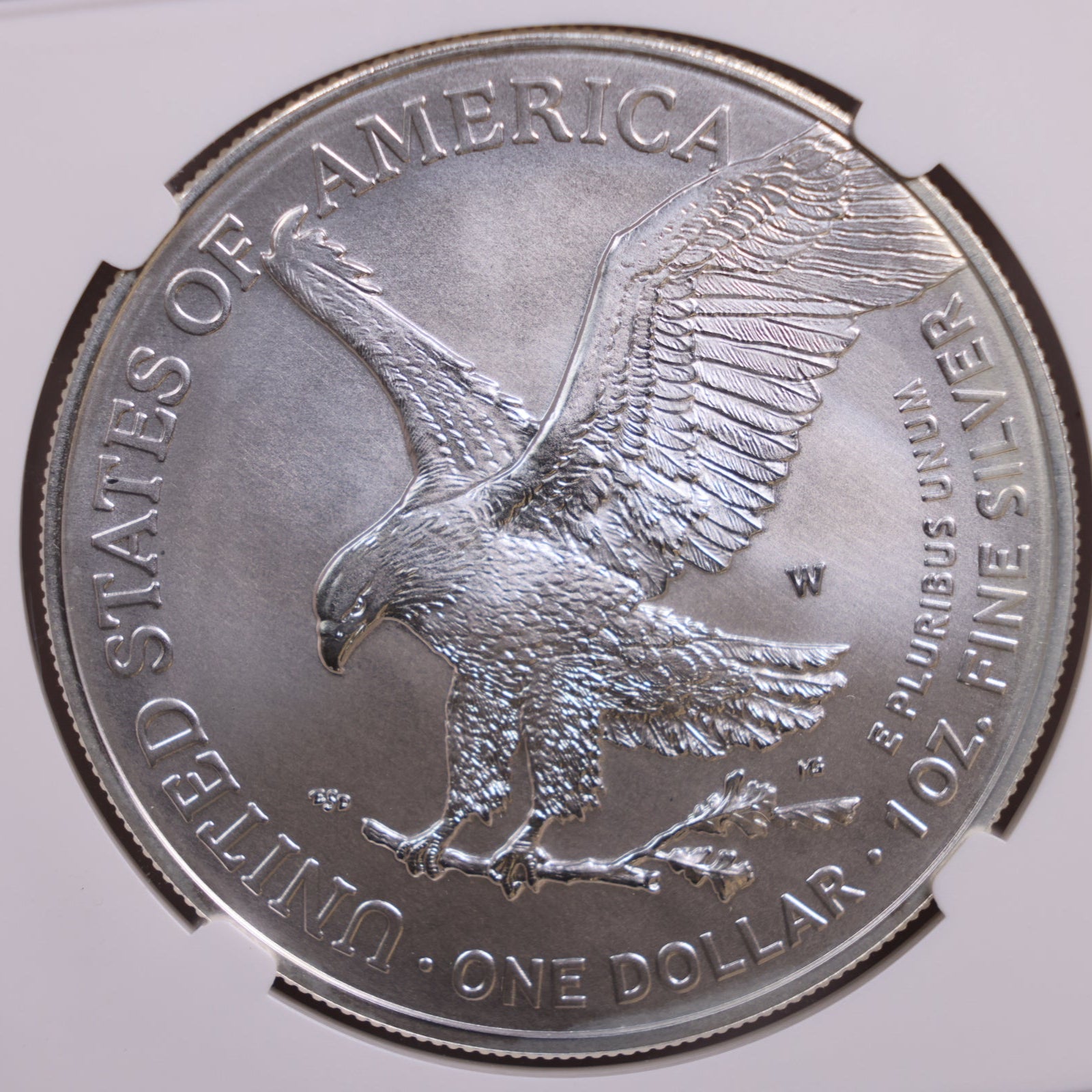 2021-W American Silver Eagle, Burnished Strike, NGC MS70, Store #GSE023
