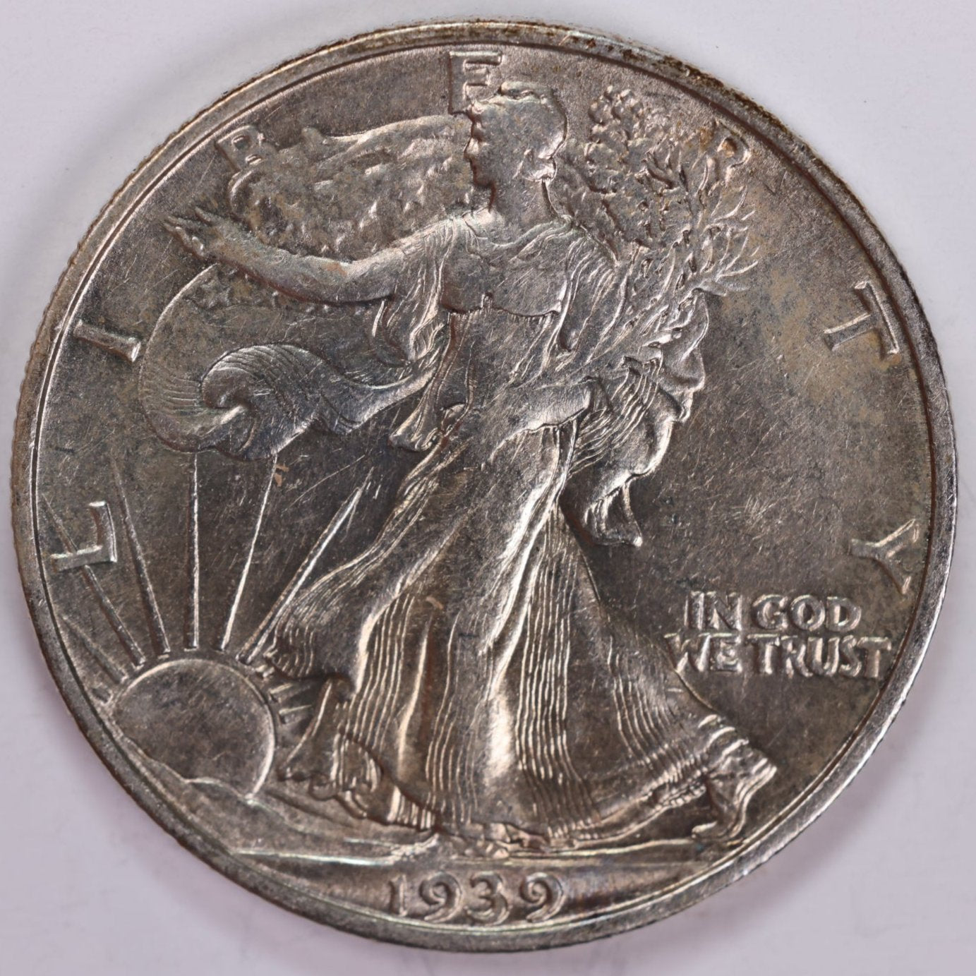 1939-S Walking Liberty Half Dollar, About Uncirculated Coin, Store #HR1343