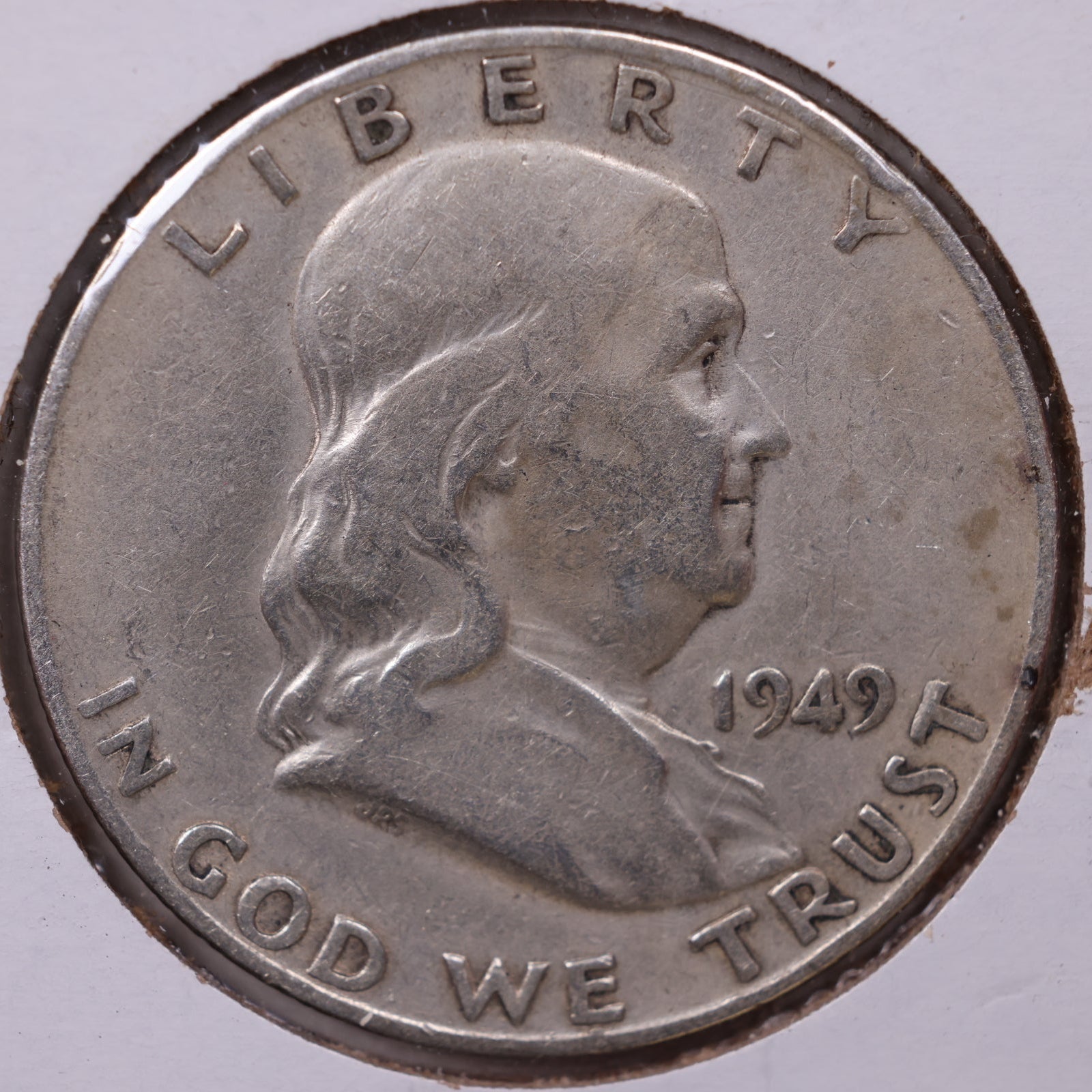 1949-D Franklin Half Dollar, Fine+ Circulated Coin, Store #HR1845