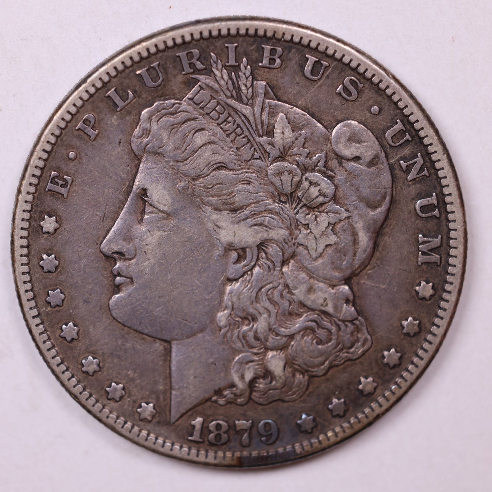 1879-S Morgan Silver Dollar., Very Fine+ Circulated Coin, Store #DR0984