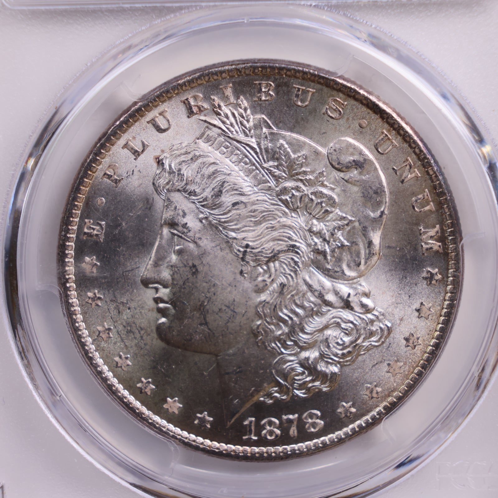 1878 Morgan Silver Dollar, 8 T.F., PCGS MS-63, CAC., Store #GDR0121.
