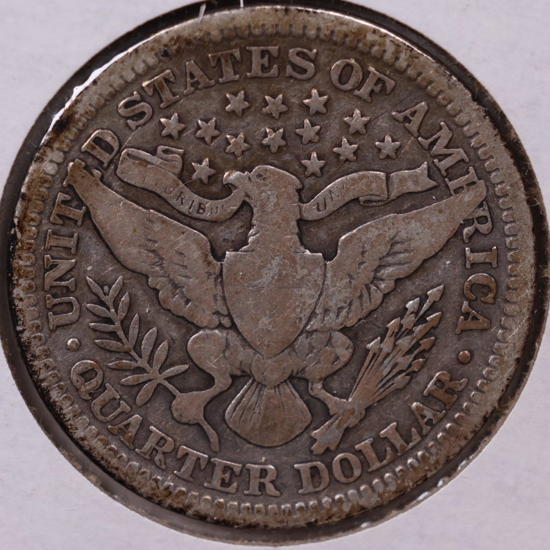 1905 Barber Quarter, Very Good+ Circulated Details., Store#QR1341
