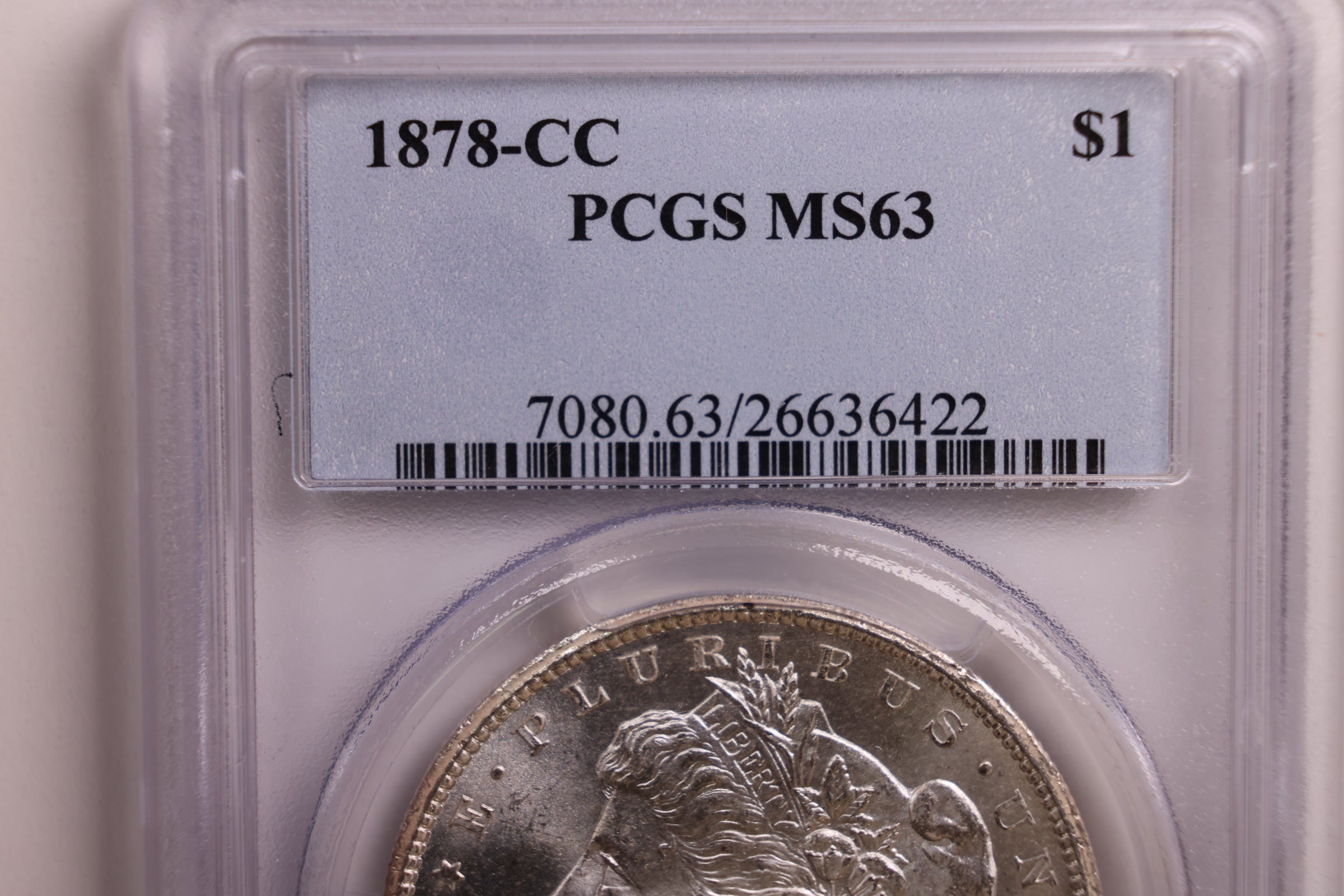 1878-CC Morgan Silver Dollar., PCGS MS-63., Store #GDR0123.