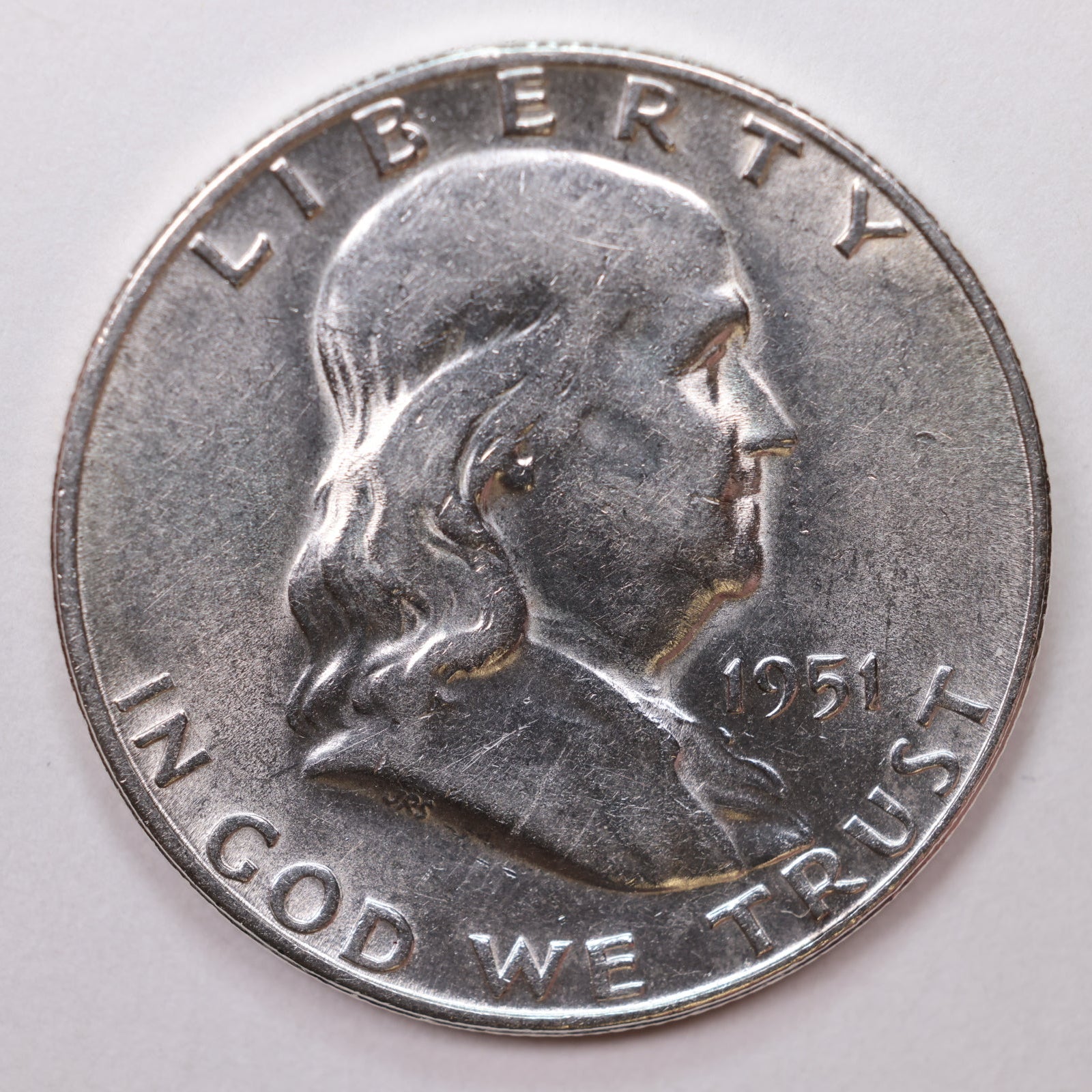 1951-S Franklin Half Dollar, Mint State Uncirculated Coin, Store #HR1357