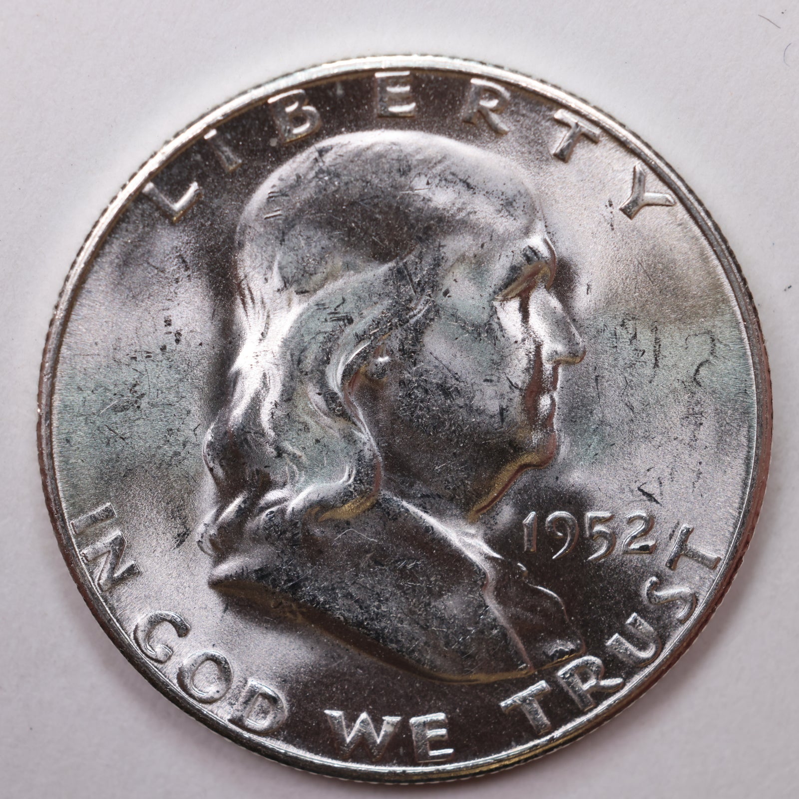 1952-S Franklin Half Dollar, Mint State Uncirculated Coin, Store #HR1362