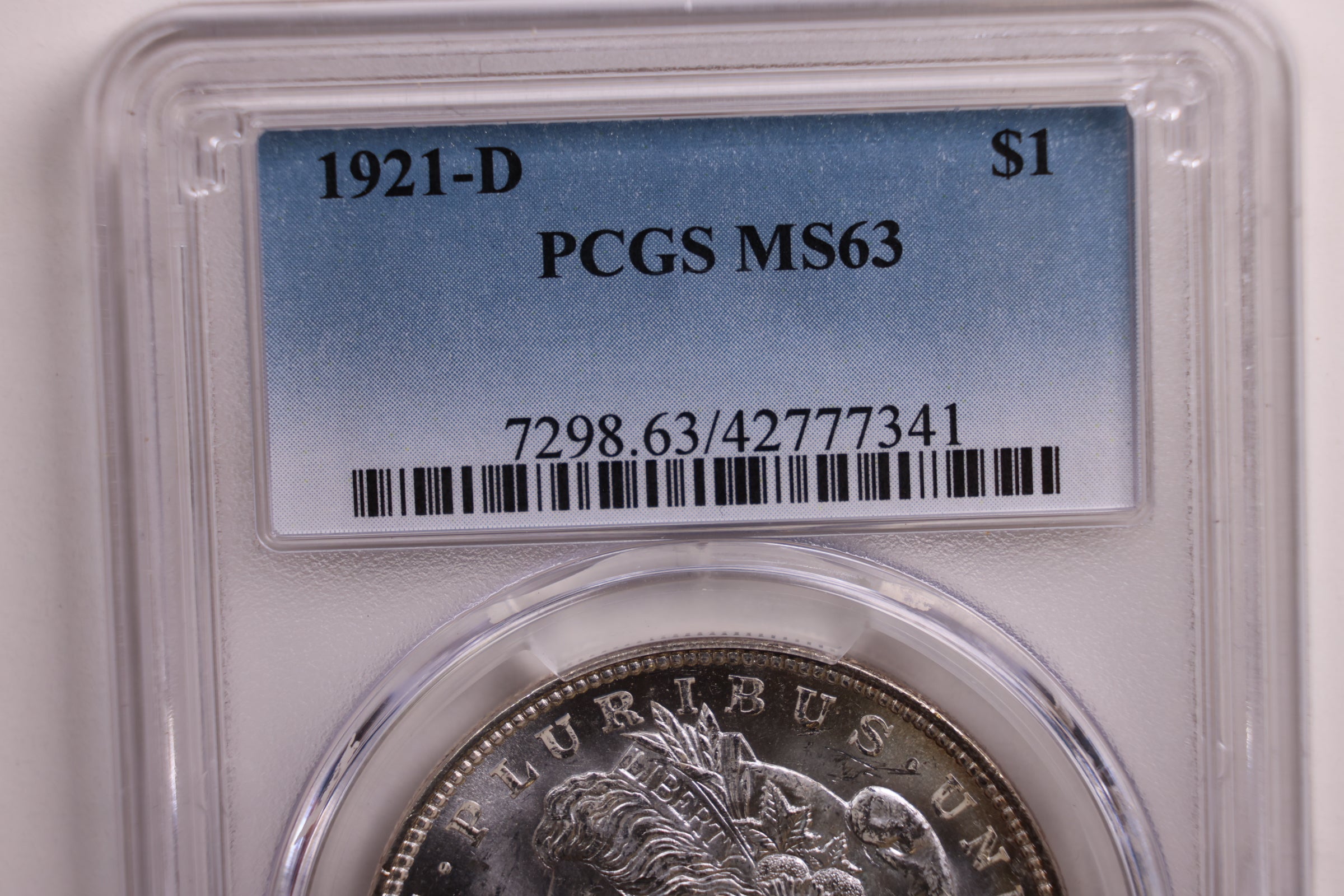 1921-D Morgan Silver Dollar., PCGS MS-63., Uncirculated, Store #GDR0131.