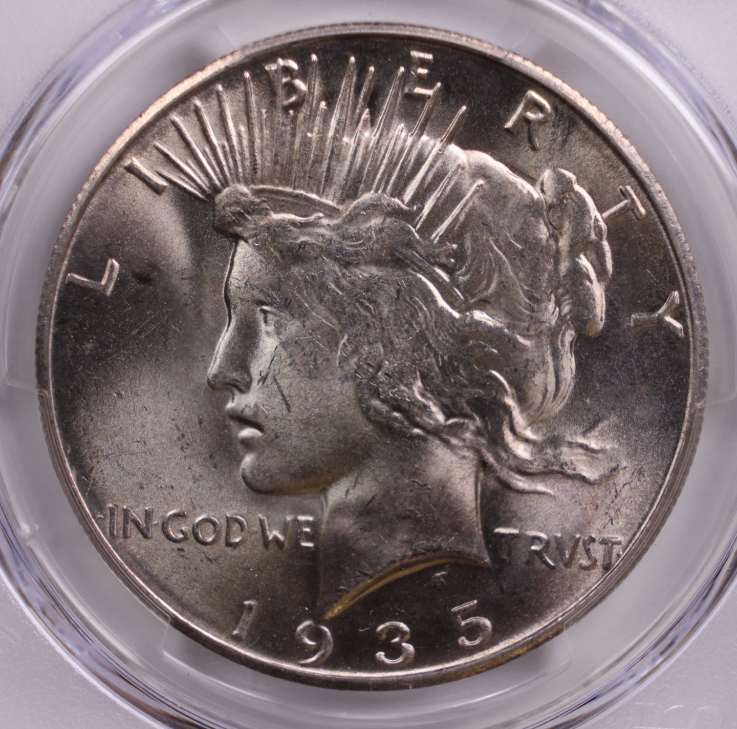 1935-S Peace Silver Dollar., PCGS MS-63., Uncirculated, Store #GDR0135.