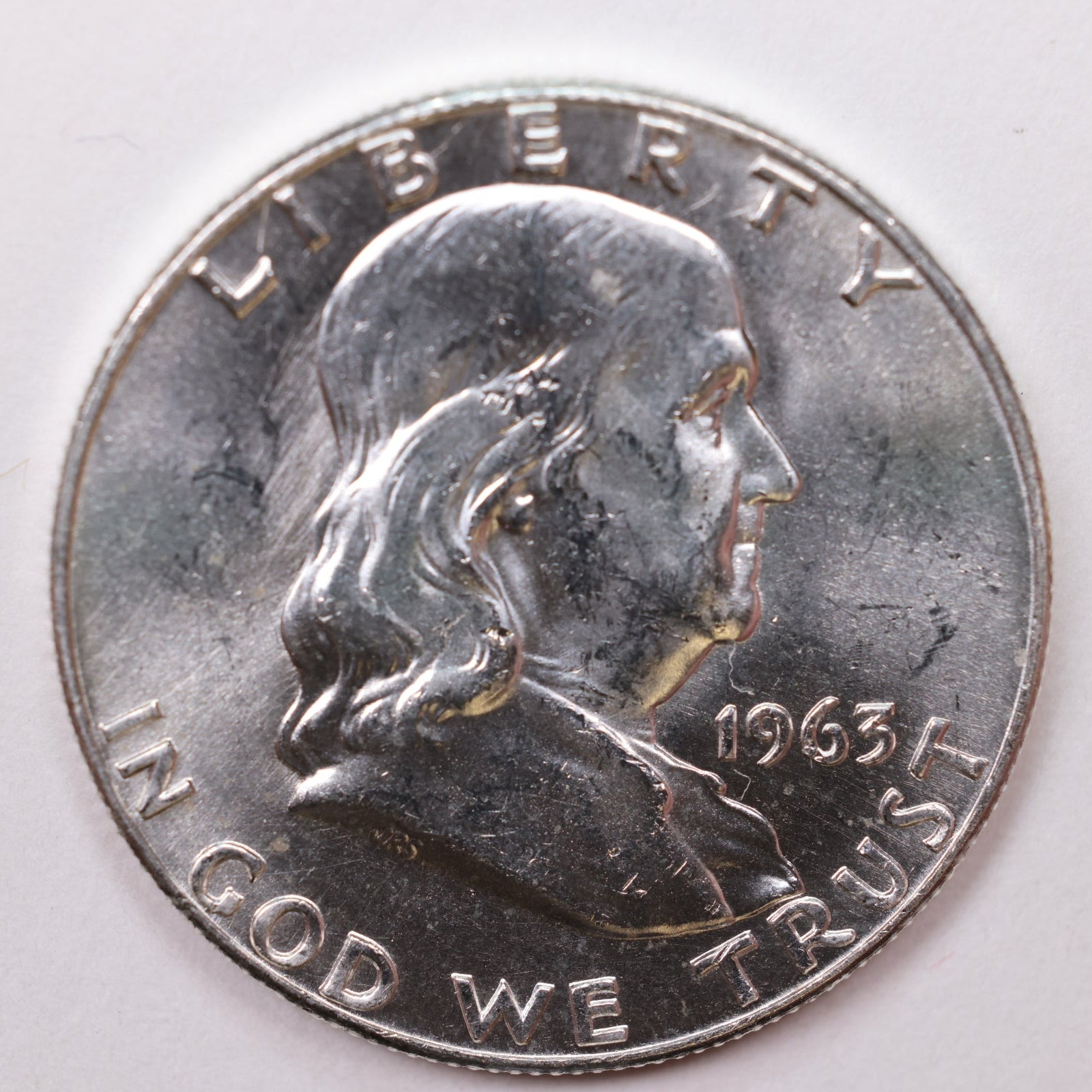 1963-D Franklin Half Dollar, Mint State Uncirculated Coin, Store #HR1379