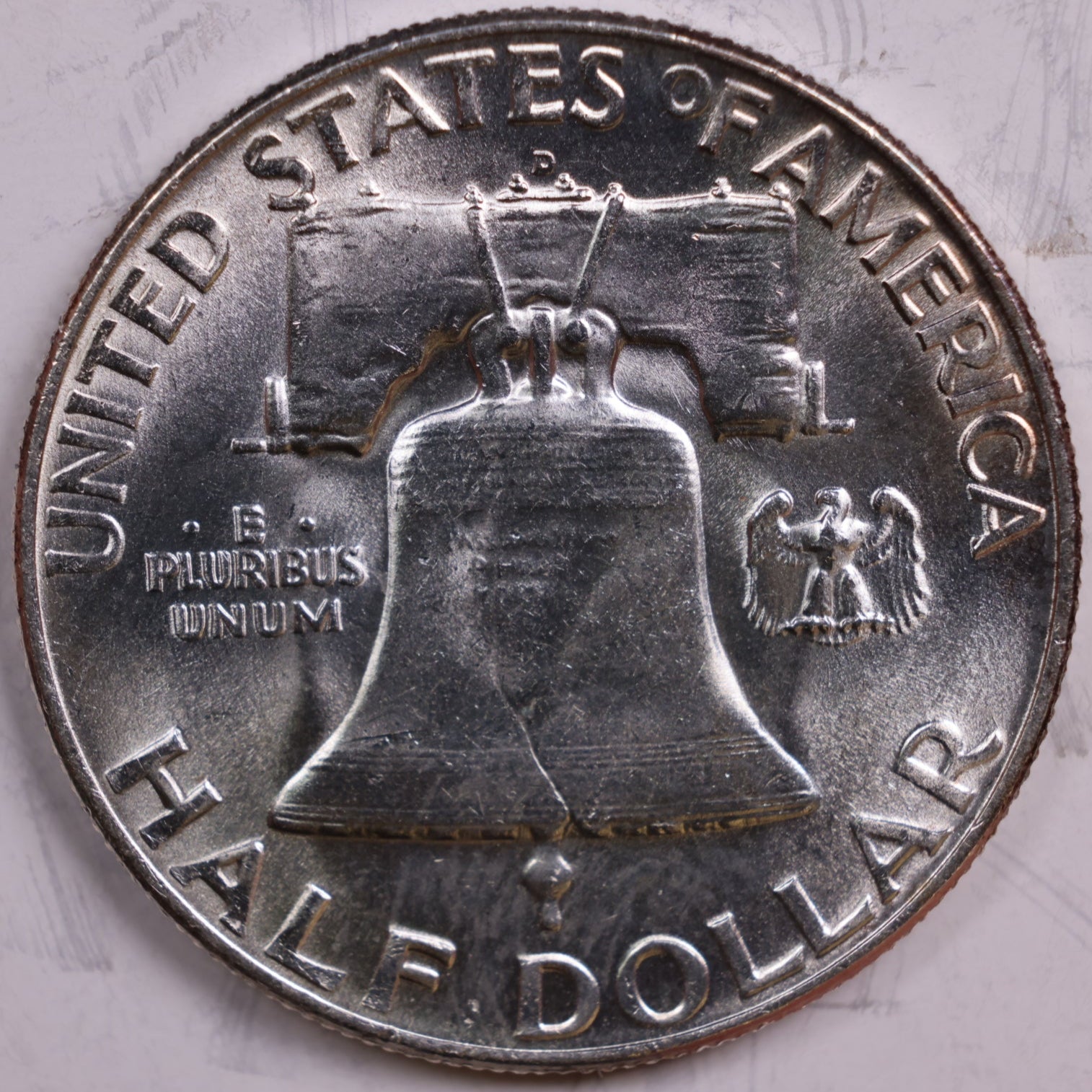 1954-D Franklin Half Dollar, Mint State Uncirculated Coin, Store #HR0484
