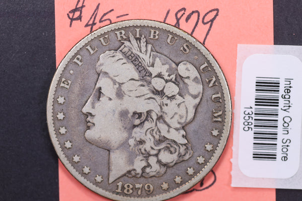 1879 Morgan Silver Dollar, Affordable Circulated Coin, Store #13585