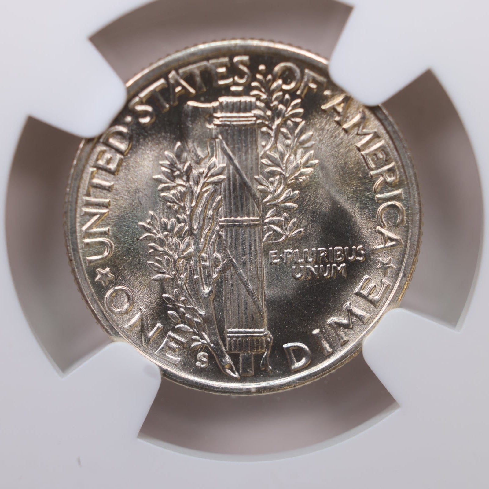 1942-S Mercury Silver Dime, NGC MS-65 Full Band, Store #DE0835.