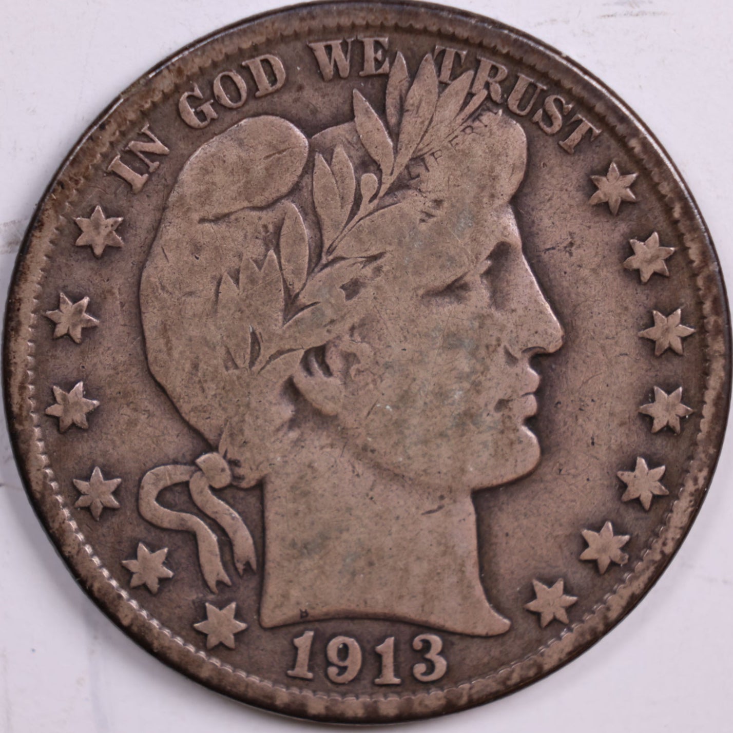 1913-D Barber Half Dollar, Fine Circulated Coin, Store #HR0543