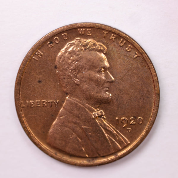 1920-D Lincoln Wheat Cents., Extra Fine., Store #18691