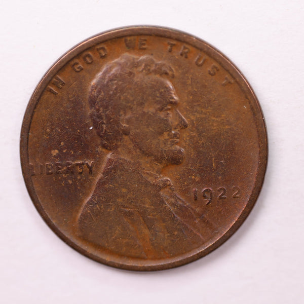 1922-D Lincoln Wheat Cents., (No D, Weak Rev)., Extra Fine., Store #18696