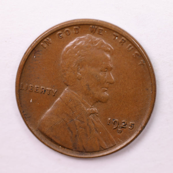 1925-D Lincoln Wheat Cents., Extra Fine., Store #18703