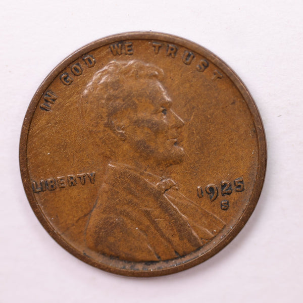 1925-S Lincoln Wheat Cents., Extra Fine., Store #18704