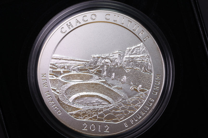 2012-P Chaco Culture (New Mexico), 5 OZT Silver National Park Quarter. Store