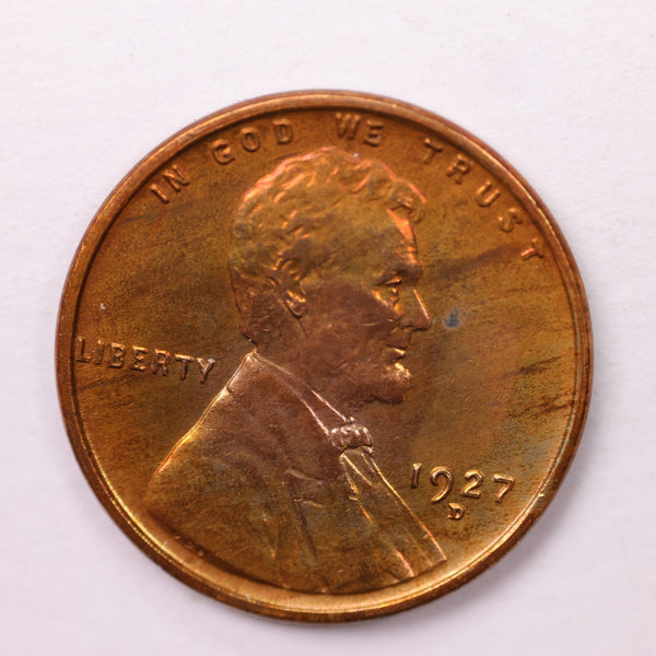 1927-D Lincoln Wheat Cents., Extra Fine., Store #18710