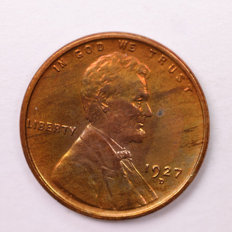 1927-D Lincoln Wheat Cents., Extra Fine., Store