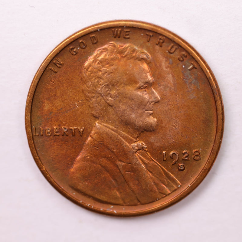 1928-S Lincoln Wheat Cents., Extra Fine., Store