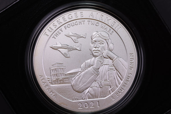 2021 Tuskegee Airman National Historic Site. 5 Troy Ounce Silver Quarter. Store Sale #13695