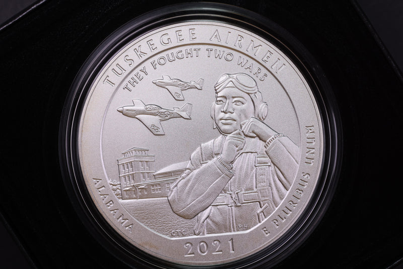 2021 Tuskegee Airman National Historic Site. 5 Troy Ounce Silver Quarter. Store Sale