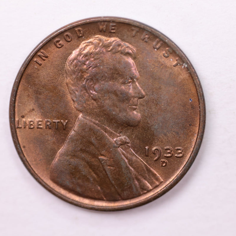 1933-D Lincoln Wheat Cents., Mint State., Store