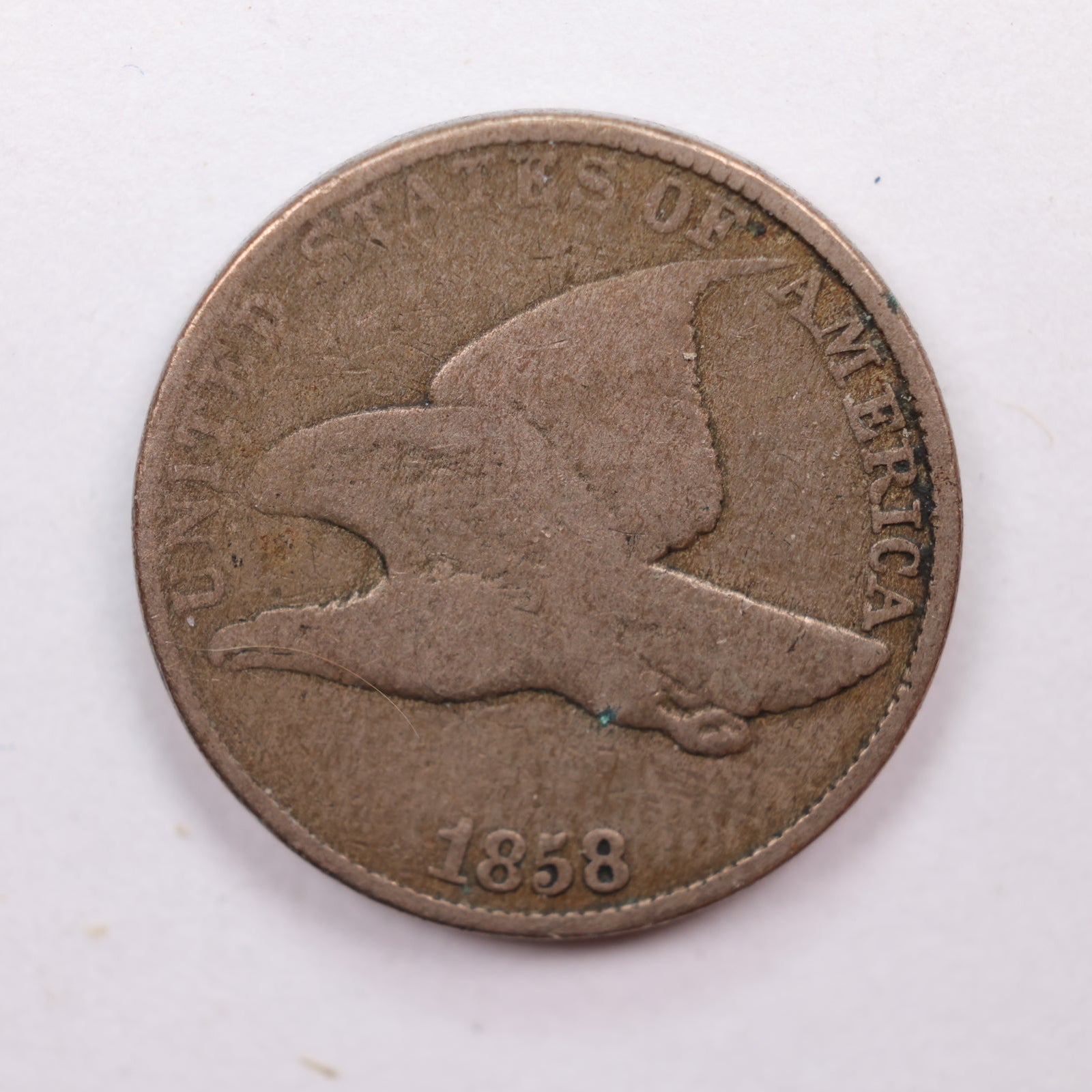 1858 Flying Eagle Cent, Very Good, Affordable Circulated Coin, Store #CT1186.
