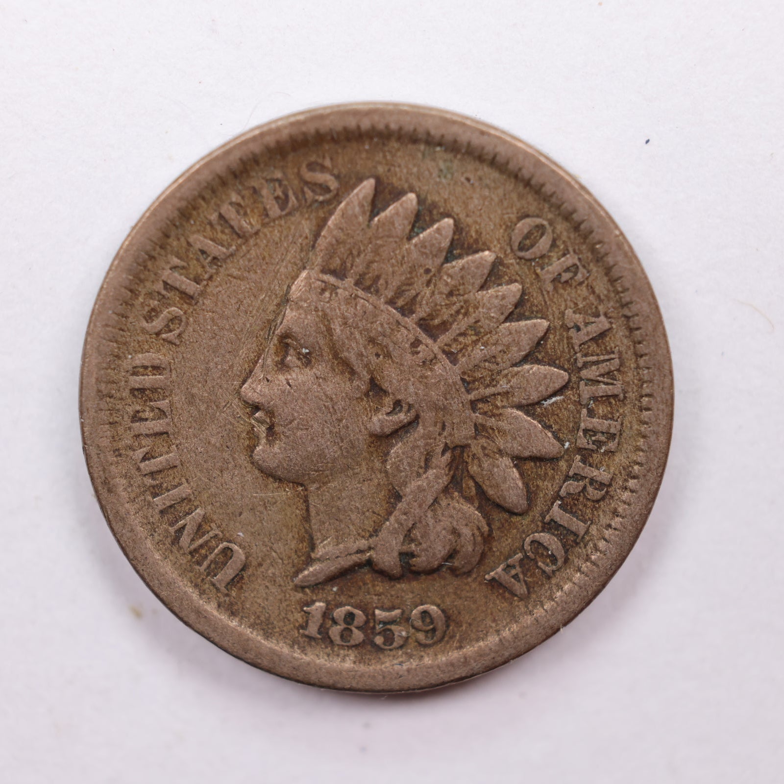 1859 Indian Head Cent, Fine Circulated Plus, Affordable Coin, Store #CT1187.