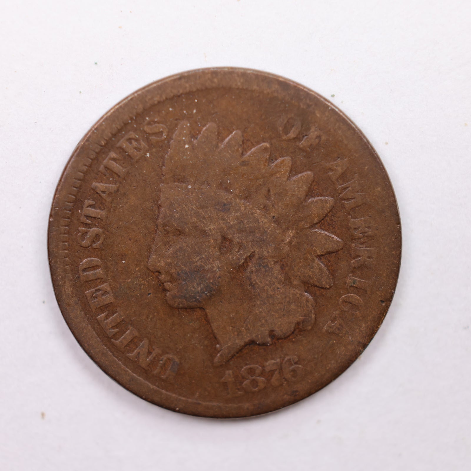 1876 Indian Head Cent, Good Circulated, Affordable Coin, Store #CT1200.