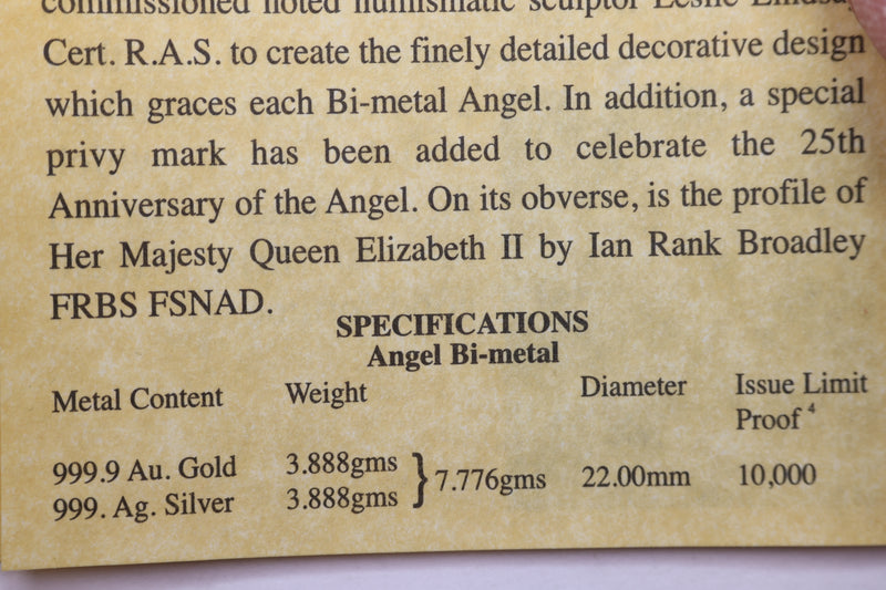 2009 Isle Of Mann 1/4 Angel, BI-Metallic Gold/Silver, NGC PF-69.