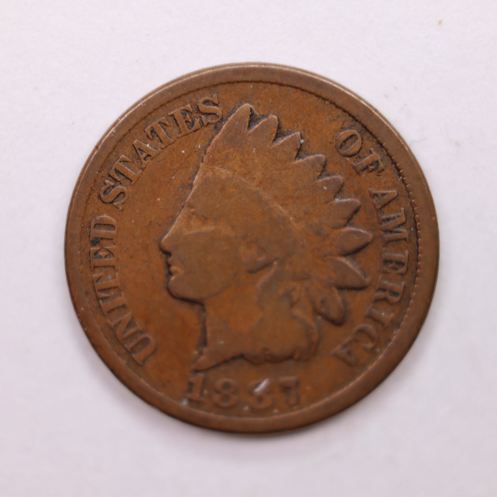 1887 Indian Head Cent, Good Circulated, Affordable Coin, Store #CT1210.